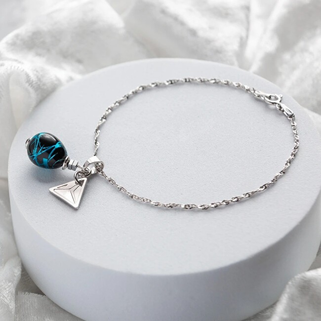 Lampglas Bracciale color cobalto nude in argento sterling BNM3/AG/RHO - Lunghezza: 18 cm donna