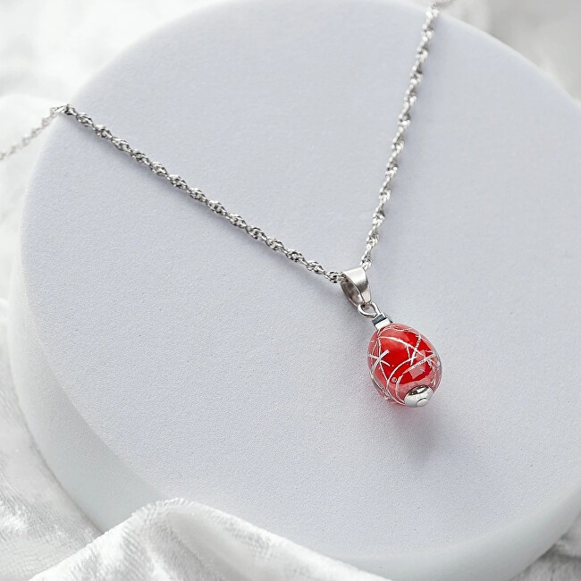 Lampglas Collana color nude con argento sterling NNM8/AG/RHO - Lunghezza: 50 cm donna
