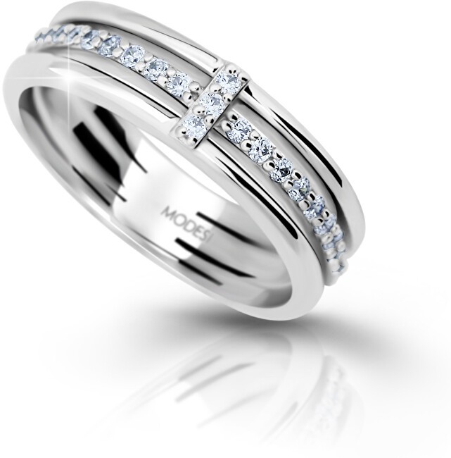 Modesi Anello in argento con zirconi cubici M11085 - Circonferenza: 58 mm donna
