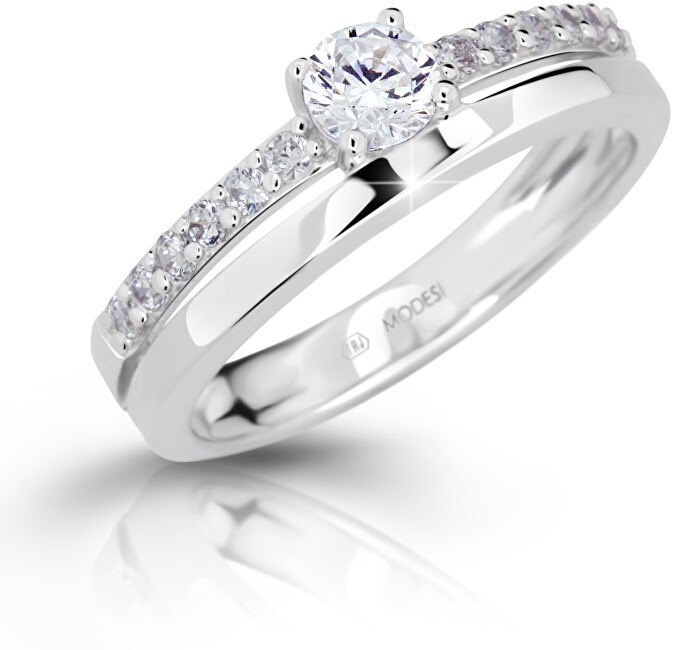 Modesi Anello corda con zirconi M11102 - Diametro: 55 mm donna