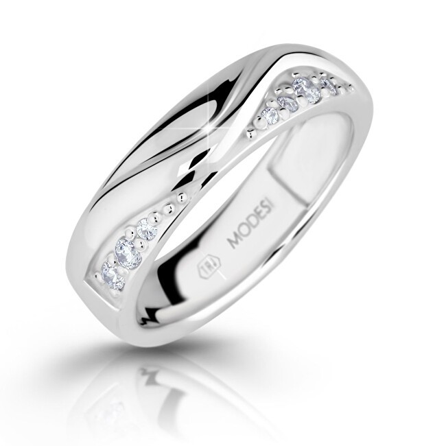 Modesi Anello in argento alla moda con zirconi M16026 - Diametro: 58 mm donna
