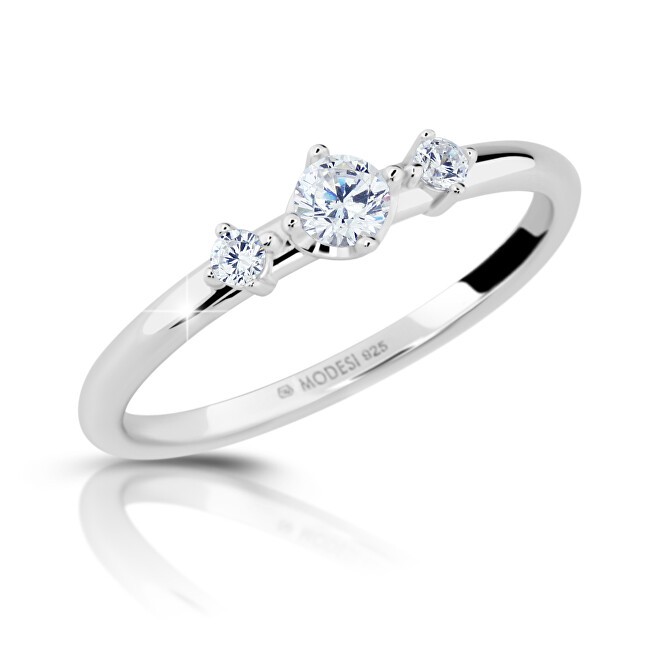 Modesi Anello in argento con zirconi M01011 - Circonferenza: 56 mm donna