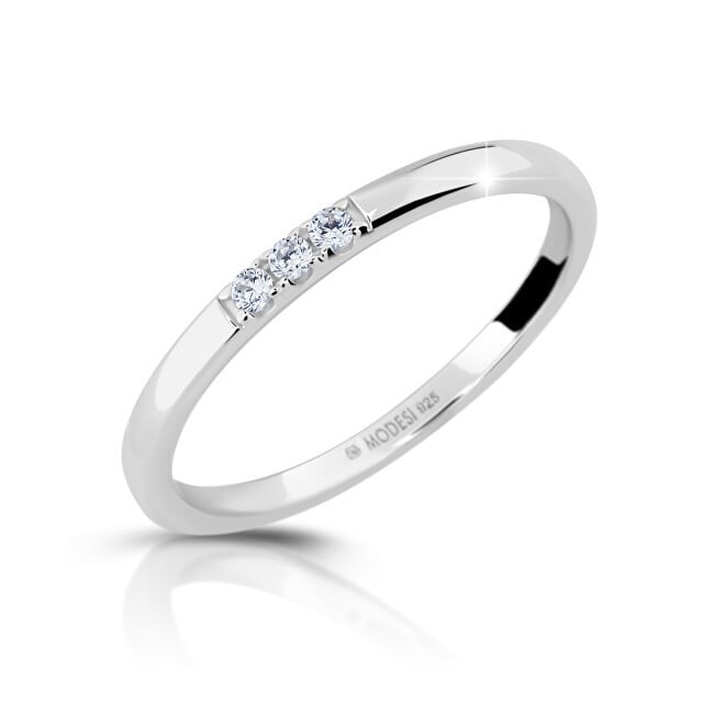 Modesi Delicato anello in argento con zirconi M01014 - Diametro: 52 mm donna