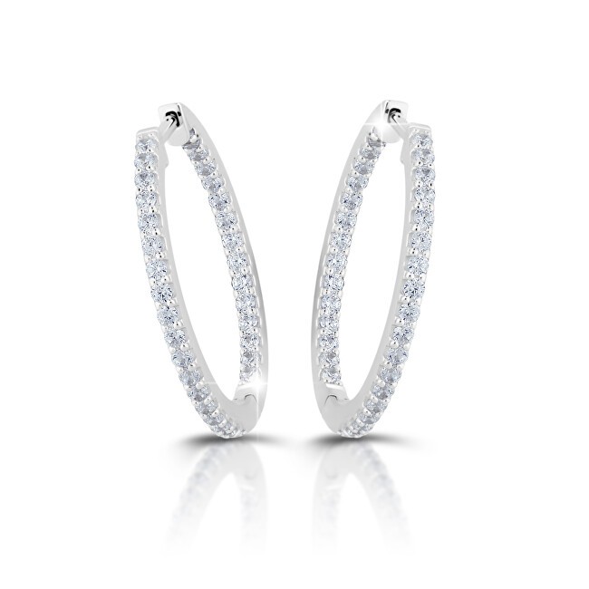 Modesi Eleganti orecchini a cerchio in argento M02121 - Diametro: 2,9 cm donna