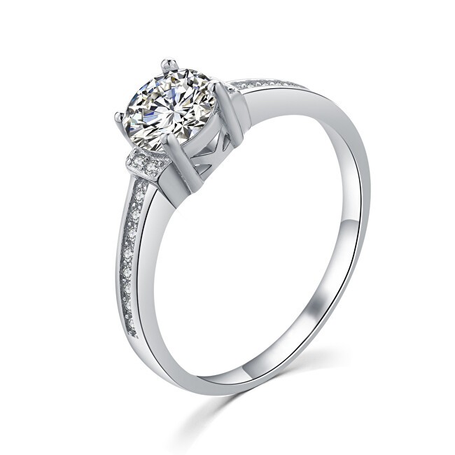 MOISS Elegante anello in argento con zirconi trasparenti R00006 - Circonferenza: 51 mm donna