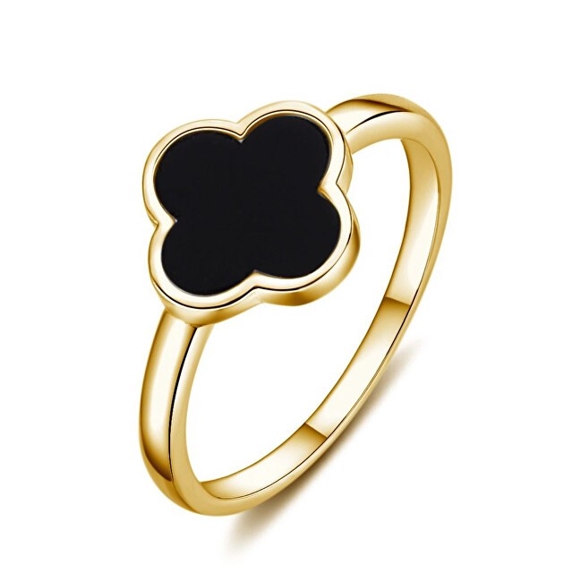 MOISS Elegante anello placcato oro con quadrifoglio R0004481-P - Circonferenza: 57 mm donna
