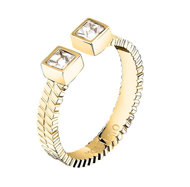 Morellato Anello aperto placcato oro con cristallo Gioia SAVY4001 - Diametro: 56 mm donna