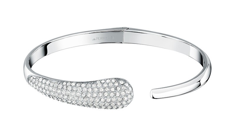 Morellato Bracciale in acciaio massiccio con cristalli Design SAYP18 - Diametro: 6 cm donna