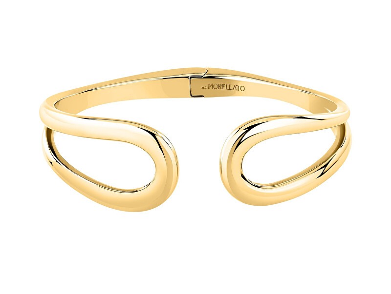 Morellato Bracciale solido aperto in acciaio placcato oro, modello SAYP22 - Diametro: 6 cm donna