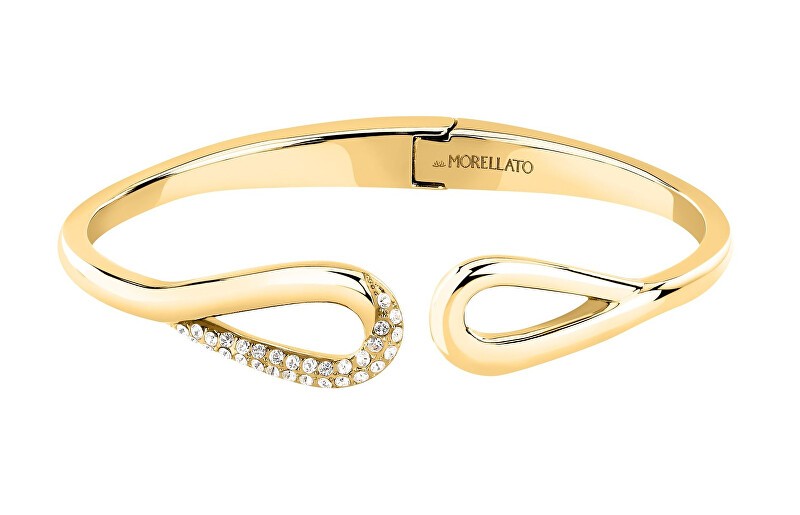 Morellato Bracciale placcato oro massiccio con cristalli Design SAYP24 - Diametro: 6 cm donna