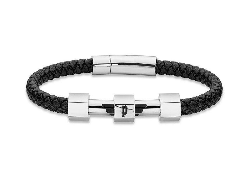 Police Bracciale da uomo moderno in pelle PEAGB211962 - Lunghezza: 19 cm uomo