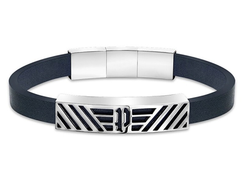 Police Bracciale moderno in pelle Lattitude PEAGB2211702 - Lunghezza: 18 cm uomo