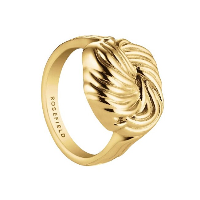 Rosefield Anello di lusso placcato oro Knot Statement JRSK - Circonferenza: 50 mm donna