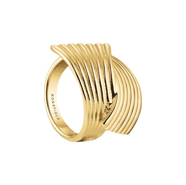 Rosefield Anello da donna di design placcato oro JRSK - Circonferenza: 50 mm donna