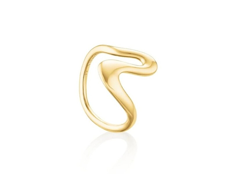 Rosefield Anello da donna placcato oro dalla forma organica JRWR - Circonferenza: 56 mm donna