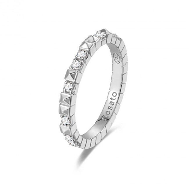 Rosato Anello originale in argento con cubi cubici RZA011 - Circonferenza: 56 mm donna