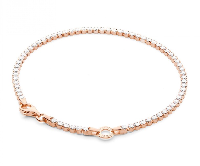 Bracciale Rosato Affascinante in bronzo con ciondolo anello Story RZB041 - Lunghezza: 17 cm donna