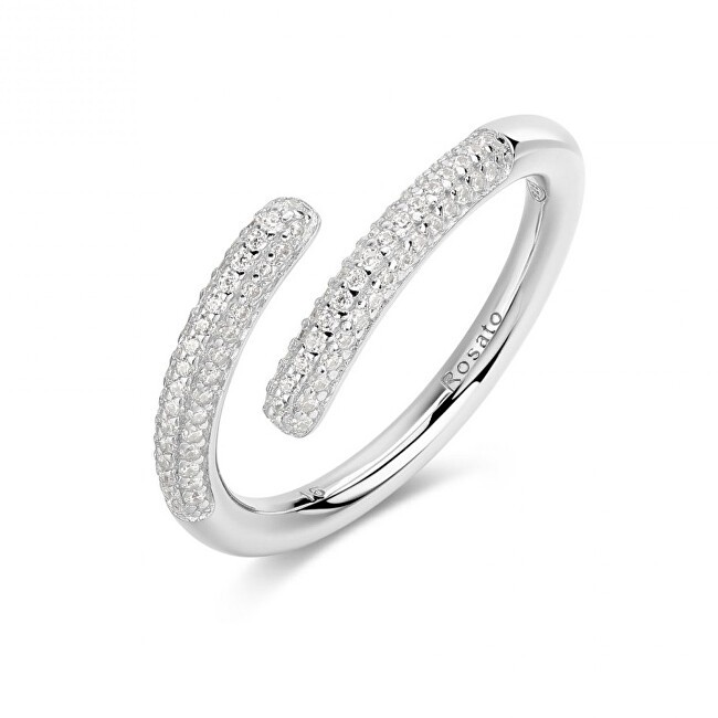 Rosato Anello aperto di design con zirconi Bianca RZBI81 - Circonferenza: 56 mm donna