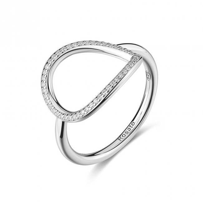 Rosato Anello di design in argento con zirconi cubici Sofia RZSO39 - Circonferenza: 56 mm donna