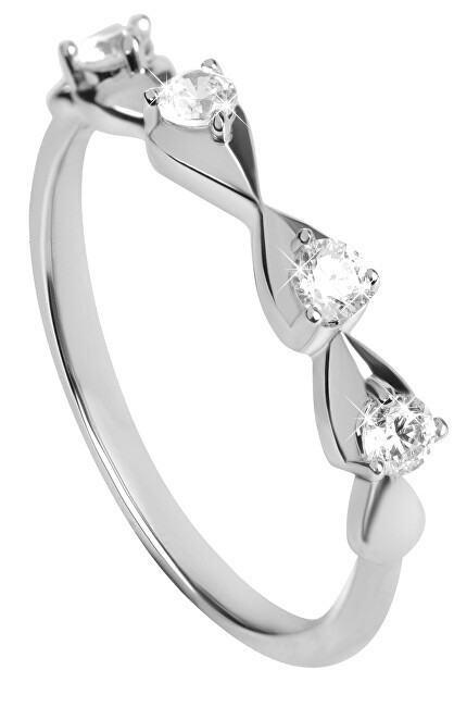 Silver Cat Anello delicato in argento con zirconi Beauty SC323 - Circonferenza: 56 mm donna