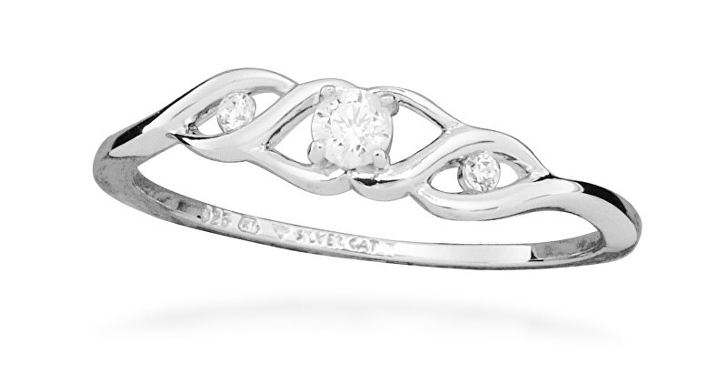 Silver Cat Anello da donna in argento con zirconi cubici SC570 - Circonferenza: 58 mm donna