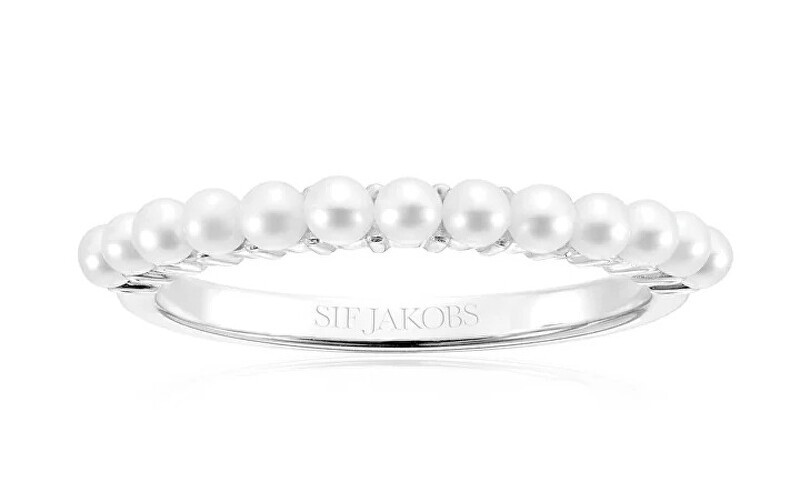 Sif Jakobs Affascinante argento con perle vere Ellera SJ-R2869-P - Diametro: 50 mm donna