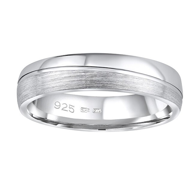 Silvego Anello nuziale in argento Glamis per uomo e donna QRD8453M - Circonferenza: 71 mm unisex