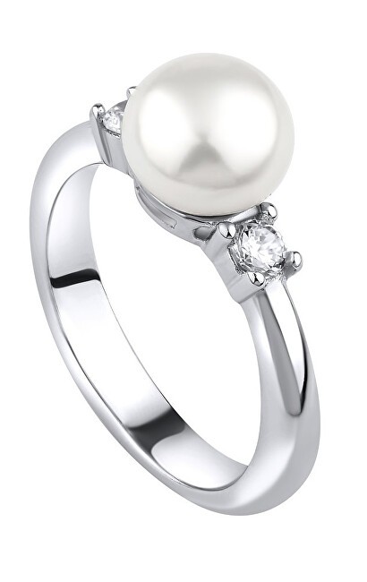 Silvego Anello Maya in argento con vera perla naturale LPS1496RW - Diametro: 51 mm donna
