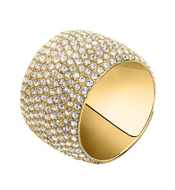 Trussardi Anello T-Design TJAXC103 in acciaio placcato oro - Circonferenza: 58 mm donna