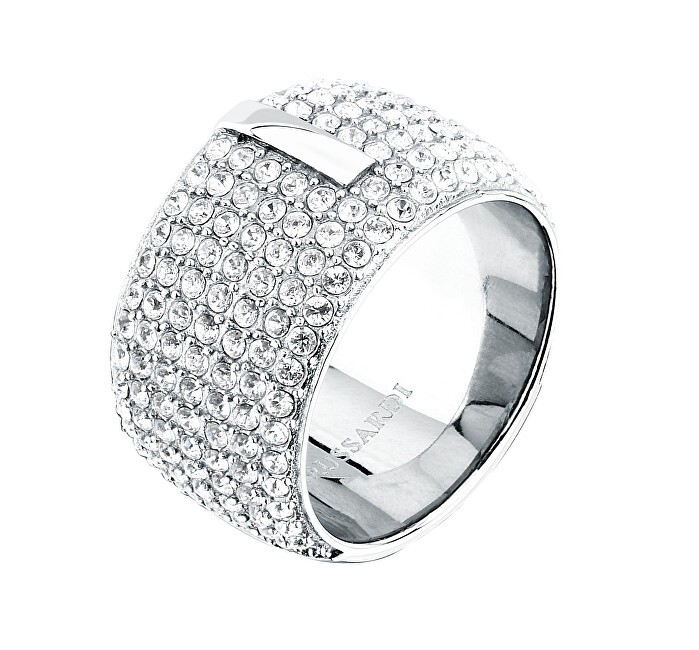 Trussardi Imperdibile anello da donna con cristalli T-Round TJAYF1801 - Diametro: 56 mm donna