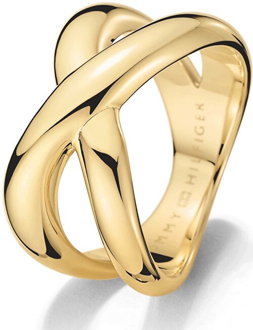 Tommy Hilfiger Anello Casual Core in acciaio massiccio placcato oro 2700964 - Circonferenza: 56 mm donna