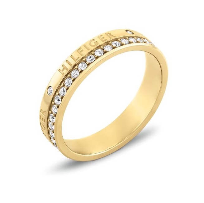Tommy Hilfiger Anello placcato oro con cristalli Mini Crystals 2780911 - Circonferenza: 52 mm donna