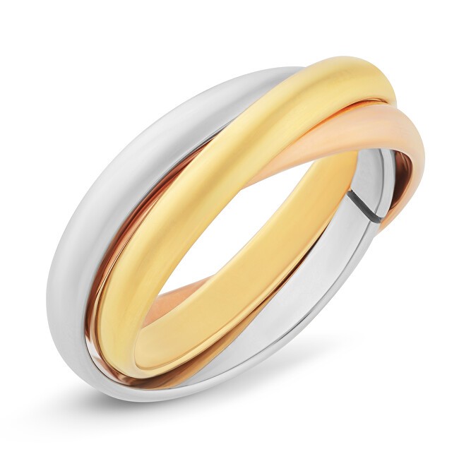 Troli Anello in acciaio tricolore KRS-247 - Diametro: 52 mm donna