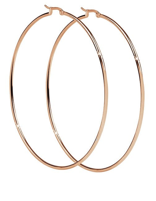 Troli Orecchini e cerchio in bronzo senza tempo - Diametro: 4 cm donna