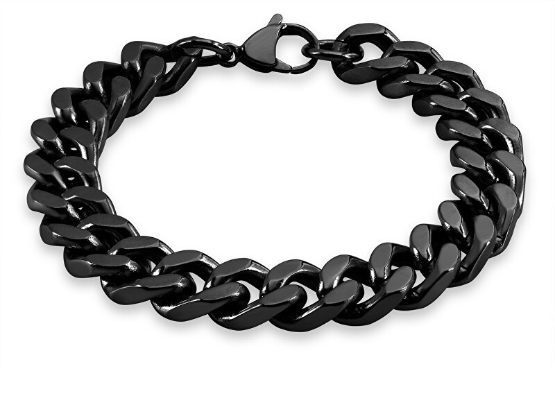 Troli Bracciale massiccio Panzer nero - Lunghezza: 21 cm uomo