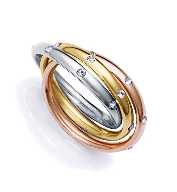 Viceroy Anello triplo in acciaio con cristalli Chic 14192A01 - Circonferenza: 52 mm donna