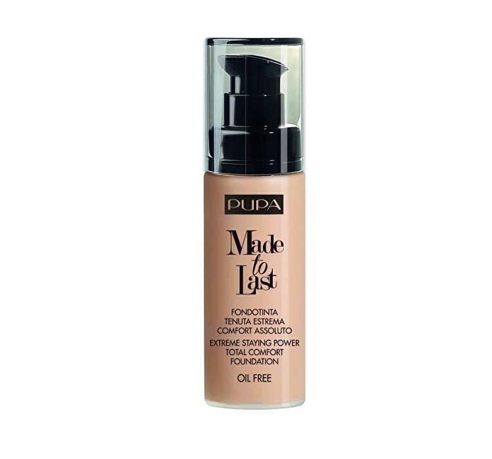 Pupa Made To Last ParabenFree Long Lasting Liquid Foundation 020 Light Beige SPF 10 30ml donna
