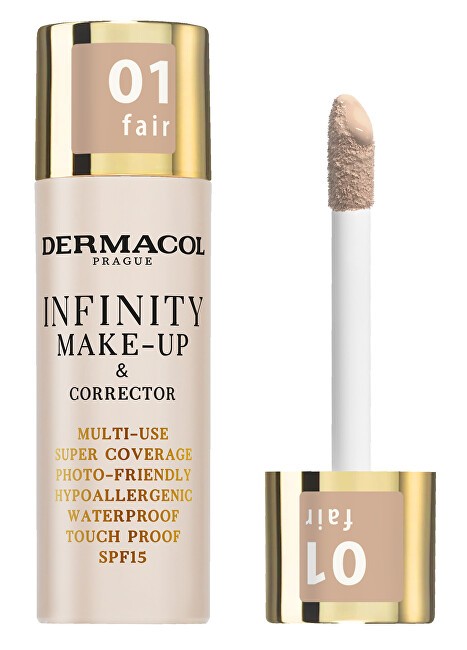 Dermacol Infinity Multiuso Super Coprente Tocco Impermeabile 20 g donna 01 Fair