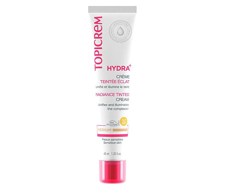 Topicrem Hydra+ Radiance Tinted Cream SPF 50 40 ml Medium donna