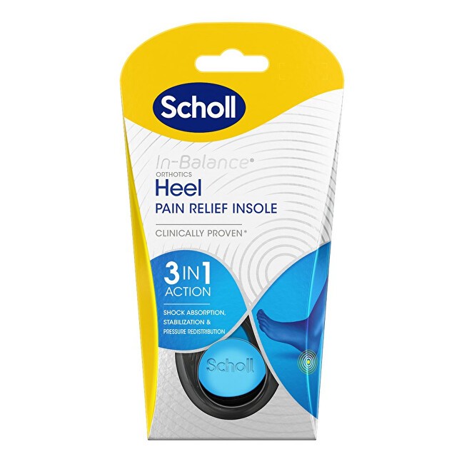 Scholl In-Balance Heel Pain Relief Insole (1 pair) - Orthopedic shoe inserts Small unisex