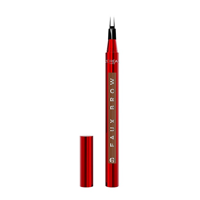L'oreal pennarello per sopracciglia infallible faux brow a doppia punta, castano chiaro, 1 ml