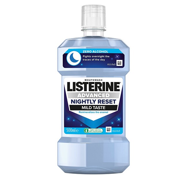 Collutorio Listerine Advanced Nightly Reset dal gusto delicato - acqua frizzante 500 ml donna
