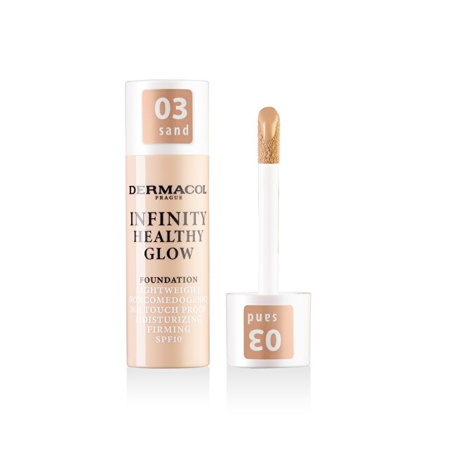 Fondotinta Dermacol Infinity Healthy Glow - Trucco illuminante leggero 20 g donna 04 BRONZO