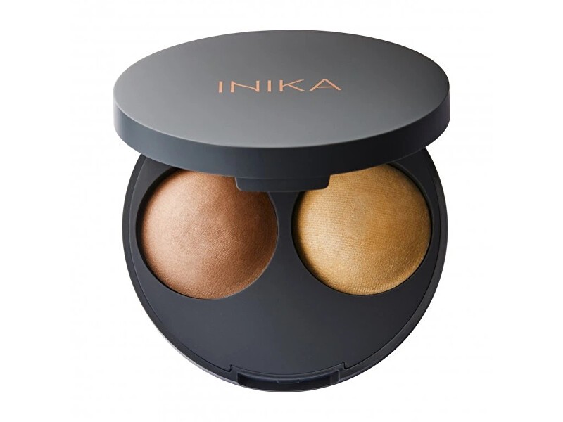 Inika Organic Baked Contour Duo - Duo di contouring biologico cotto al forno 5 g Donna Teak