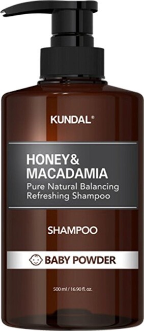 KUNDAL Shampoo Naturale Miele e Macadamia Baby Powder - Shampoo idratante per la nascita 500ml donna
