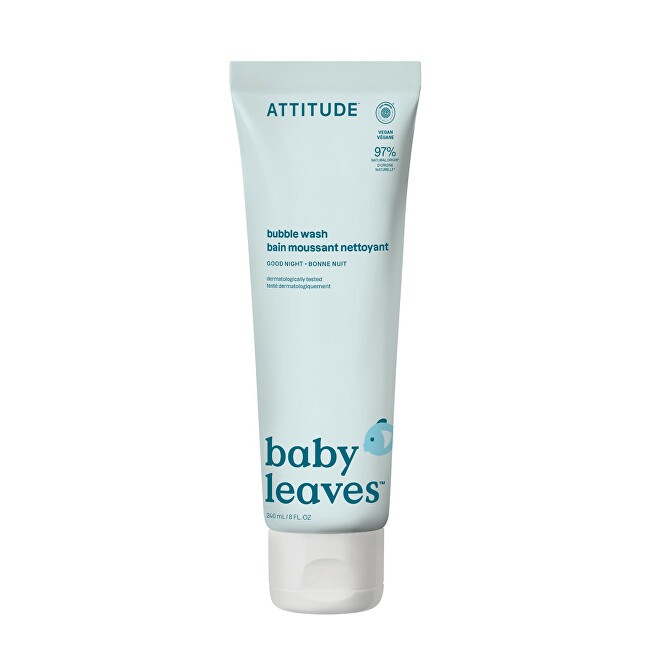Attitude Good Night Bubble Wash - Schiuma da bagno per bambini 240ml donna