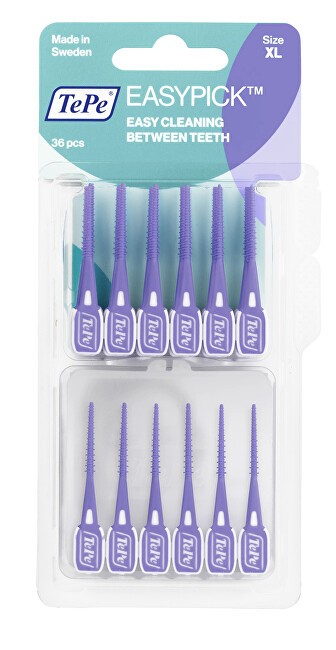TEPE EasyPick Spazzolinistuzzicadenti interdentali con custodia XL Viola 36pz