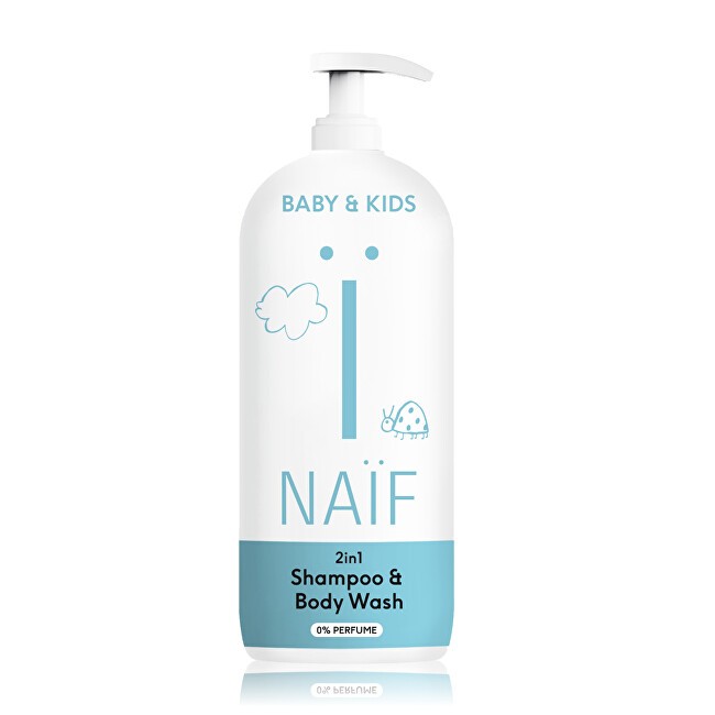 Naif Shampoo e Bagnoschiuma - Gel e shampoo 2 in 1 Myc per bambini e neonati 0 ml donna 500 ml - ricarica di ricambio