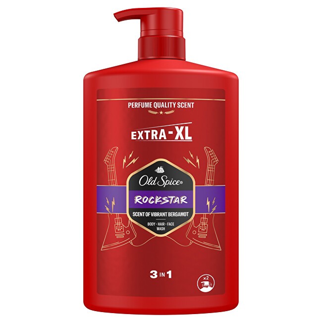 Old Spice Bagnoschiuma 3 in 1 Rockstar per corpo, capelli e viso, 1000 ml uomo