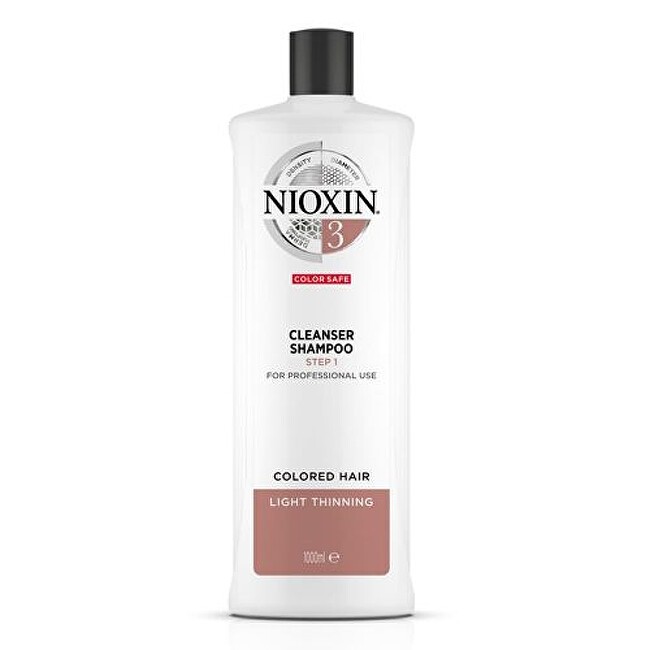 Nioxin System 3 Detergente per Capelli Fini, Normali o Diradati, Trattati Chimicamente, 1000ml Donna